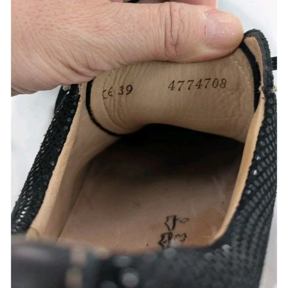 Finn Comfort Soho Sneakers Womens 39 US 8 Black Minipoint Nappa Leather Shoe